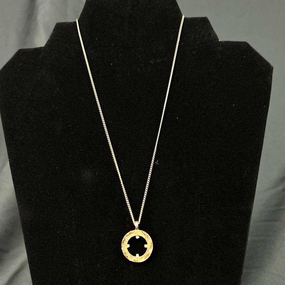 Stunning Vintage Gold Circle Pendant
